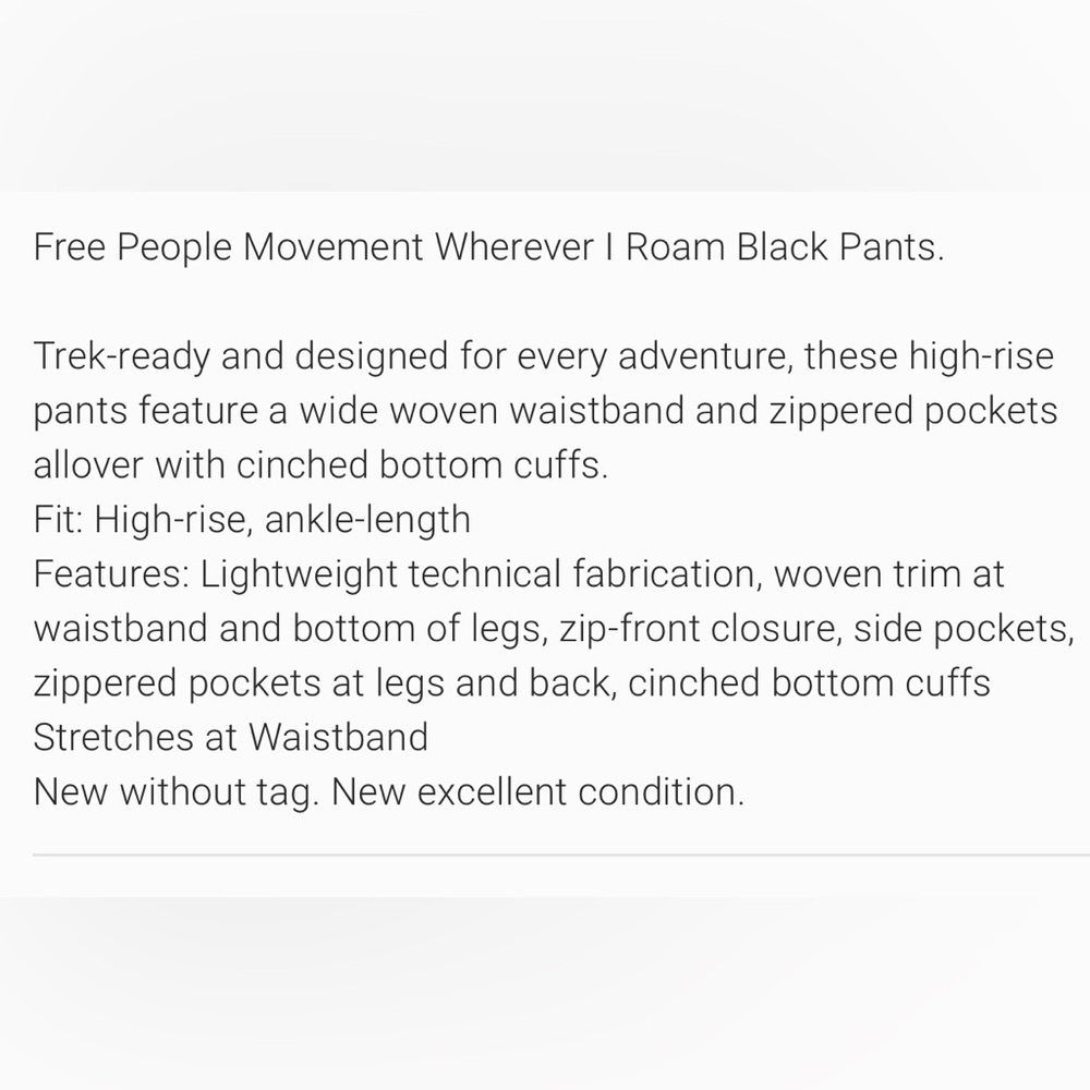 ⭐️NWOT Free People Movement Wherever I Roam Joggers⭐️ - Picture 10 of 10